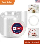 100 Clear Plastic Plates Set - 9 Inch Disposable Dinner Bulk Pack, For... New. Price: $35.99.