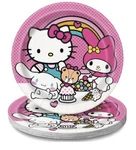 Hello Kitty 8 Ct 9" Luncheon Round Paper Plates New. Price: $10.25.