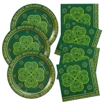 Whaline St. Patrick's Day Tableware Sets Serves 24 Inch Shamrock 9.1 New. Price: $27.99.