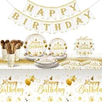 Vesici 171 Pcs Happy Birthday Party Supplies 24 Set Disposable Tableware New. Price: $54.46.