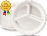 100% Compostable Sugarcane Paper Plates Heavy Duty Eco-friendly Biodegradable New. Price: $26.99.