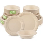 Havawish 150 Pcs Compostable Paper Plates And Bowls Set 7 Inch 9 Disposa... New. Price: $49.37.