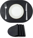 Fanquare Large Oval Black Silicone Placemats 4 Pack Thin & Non Slip Table New. Price: $31.36.