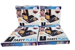 Lot Of 4 ''wine Dine" Party Plates 9X9X.8 Black New Set 2 (total 8). Price: $20.56.