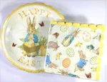 Meri Peter Rabbit Yellow "happy Easter" Paper Plates & Napkins New!. Price: $12.95.