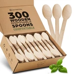 Wooden Disposable Spoons 300 Piece Compostable Eco-friendly B... New. Price: $30.02.