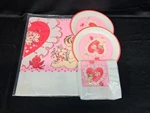 Reed Valentines 7" Plates, Napkins, & Tablecloth Hearts Baby Shower VTG-S2 New. Price: $18.00.