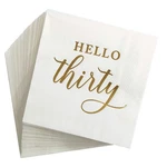 40PCS Hello Thirty Cocktail Disposable Beverage Napkins For 30TH Birthday New. Price: $22.79.
