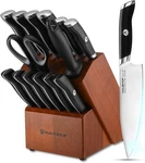 Haushof Kitchen Knife Set With Block 15PIECES Stainless Steel Sharpener Rod New. Price: $84.99.