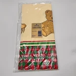 Vintage Nos Hallmark Paper Table Cover Bear Christmas Red Green Plaid 54X102" New. Price: $6.30.