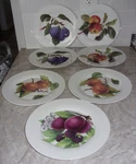 Gracie Bone China 7 Dessert Salad Plates-coordinates W Queens Hooker Fruits Vgc Used. Price: $29.99.