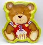 Teddy's 1ST Birthday Bear Animal Baby's First Party Shaped Paper Dinner Plates New. Price: $10.99.
