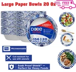 Dixie Ultra Paper Bowls 20 Oz Soak Proof Microwavable Cut Resistant 156 Count New. Price: $32.12.