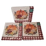 Pioneer Woman Lot Of 3 Dinner Napkins Burgundy Gingham Harvest 20 Count Each New. Price: $18.99.