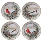 Certified International Holly And Ivy 9" Salad/dessert Medium, Multicolor New. Price: $46.99.