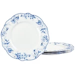 8 Inch Blue Floral Porcelain Dessert Plates Set Of 4, Scalloped Ceramic Salad New. Price: $56.29.
