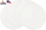 Floroom 15 Inch Round Braided Placemats Set Of 4, Washable Heat Resistant Cotton New. Price: $14.35.