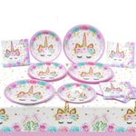 Unicorn Birthday Decorations Party Set, And Napkins, 32 Plates... New. Price: $22.51.