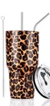 30OZ Leopard Tumbler Stainless Steel Insulated Travel Mug With Straw Lid Clea... New. Price: $27.77.