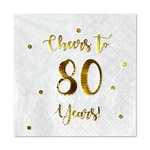 Cheers To Years Cocktail Napkins Happy 80TH Birthday Decorations For Men... New. Price: $18.09.