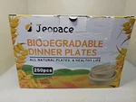 Jeopace Biodegradable Dinner Plates. All Natural 250PCS. New. Price: $36.50.