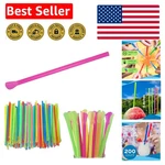Unwrapped 8-INCH Spoon Straws Perfect For Snow Cones And Shaved Ice, 200CT New. Price: $18.04.