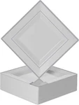 Bloomingoods Plastic Disposable Square 6.5 In. Dessert, White, Silver Rim New. Price: $40.17.