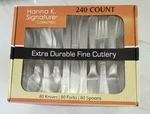 Hanna K. Signature 240 Piece Combo Cutlery Extra Durable Fine Clear New. Price: $25.00.