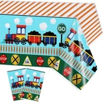 Phogary 2 Pack Tablecloths - Disposable Plastic Covers With Train... New. Price: $14.56.