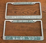 Vtg Metal License Plate Set Of 2 Visit Wrightwood Ca San Gabriel Mountains 60S Used. Price: $250.00.