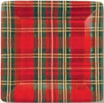 8 Pcs Square Paper Plates 10 Inch Classic Red And Green Plaid Check Dinner New. Price: $17.75.