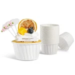White Cupcake Liners, 200PCS Muffin Baking Cups, Ramekin Holders, Heavy Duty, Oi New. Price: $25.47.