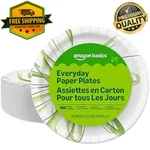 Amazon Basic Everyday Paper Plates, 8.62 Inch, Disposable, 100 Count, White. New. Price: $10.29.