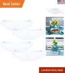 Party-ready 64OZ White Square Bowls Disposable Units New. Price: $27.99.