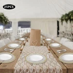 25* Clear Charger Plates Round Dinnerware With Gold Elegant Beaded New. Price: $58.35.