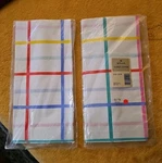Hallmark Paper Tablecloth (2) Vintage 80S 90S Usa Nos Grid Pattern 54"X 102" New. Price: $11.99.
