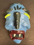 Vintage Blue Vampire Paper Mache Mask Used. Price: $30.00.