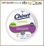 Chinet Classic Dessert Plates, 6.75", 300 Ct. New. Price: $27.88.