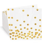 80 Pack Of White Paper Cocktail Napkins With Gold Foil Polka Dot CONFETTI， New. Price: $17.49.