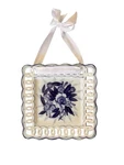 Lillian Vernon Square Blue White Floral Ceramic Decorative Plate With Ribbon Used. Price: $9.99.