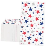 Patriotic Guest Napkins Red Blue Silver Star Disposable Paper 4.3 X 7.9 Inch New. Price: $30.26.