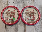Vintage C.a. Reed Plastic Coated Plates 12 Packs 7 Inch Christmas Bear Carolers New. Price: $29.99.