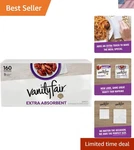 Vanity Fair 160 Count Extra Absorbent Paper Napkins For Messy Meals New. Price: $12.99.
