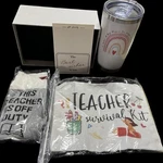 Teachers Gift Package Inc. Coffee Mug, Stainless Straw Socks Pencil Bag New. Price: $8.99.