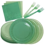 Serves 35 Guests Plates And Napkins Party SUPPLIES,7" Gradient Sage Green New. Price: $27.35.