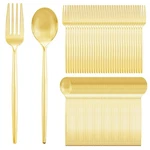 Sut 200PCS Gold Plastic Forks And Spoons Heavy Duty Set, Disposable Silv... New. Price: $49.43.