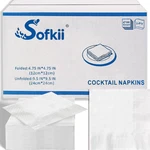 400 Count White Cocktail Napkins, 4.75X4.75 Inch 2-PLY Disposable Paper New. Price: $36.99.