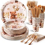 Filltouch 350 Pcs Brown Bear Baby Shower Paper 7 Inches, 9 New. Price: $55.90.