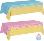 2 Pcs Ice Cream - Blue Pink Disposable Party Decorations, New. Price: $10.58.