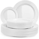 M White Disposable Plates Heavy Duty Plastic For Party Events And Holiday New. Price: $32.55.